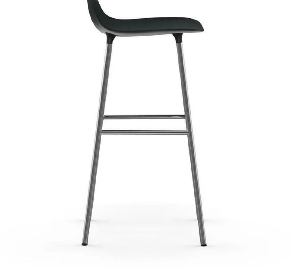 Tabouret de bar en chrome et pp noir 75 cm Form - Normann Copenhagen