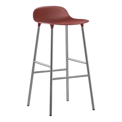 Tabouret de bar en chrome et pp rouge 75 cm Form - Normann Copenhagen