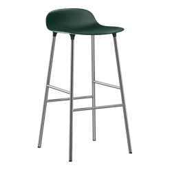 Tabouret de bar en chrome et pp vert 75 cm Form - Normann Copenhagen