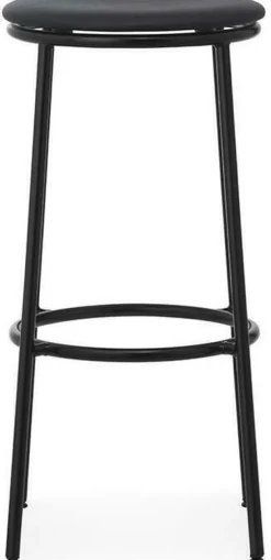 Tabouret de bar en cuir noir et acier noir 75 cm Circa Ultra Leather noir Ultra 41599 - Normann Copenhagen