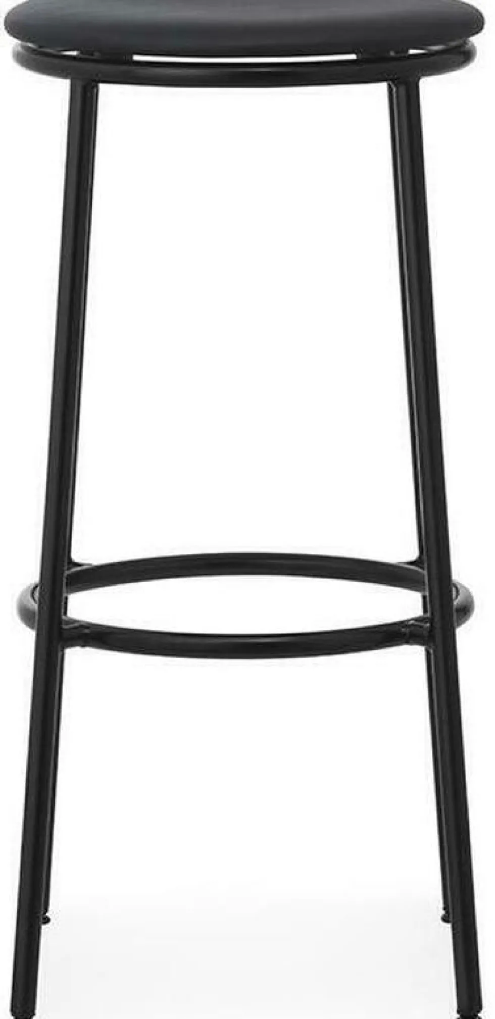 Tabouret de bar en cuir noir et acier noir 75 cm Circa Ultra Leather noir Ultra 41599 - Normann Copenhagen