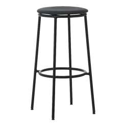 Tabouret de bar en cuir noir et acier noir 75 cm Circa Ultra Leather noir Ultra 41599 - Normann Copenhagen