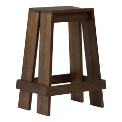Tabouret de bar en frêne teinté marron 65cm Let - Normann Copenhagen