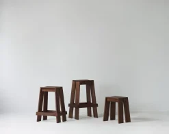 Tabouret de bar en frêne teinté marron 75cm Let - Normann Copenhagen