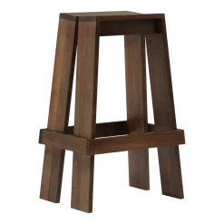 Tabouret de bar en frêne teinté marron 75cm Let - Normann Copenhagen