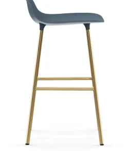 tabouret de bar en laiton et pp bleu 65 cm Form - Normann Copenhagen