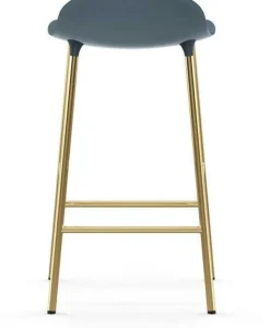 tabouret de bar en laiton et pp bleu 65 cm Form - Normann Copenhagen