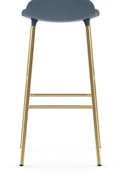 Tabouret de bar en laiton et pp bleu 75 cm Form - Normann Copenhagen