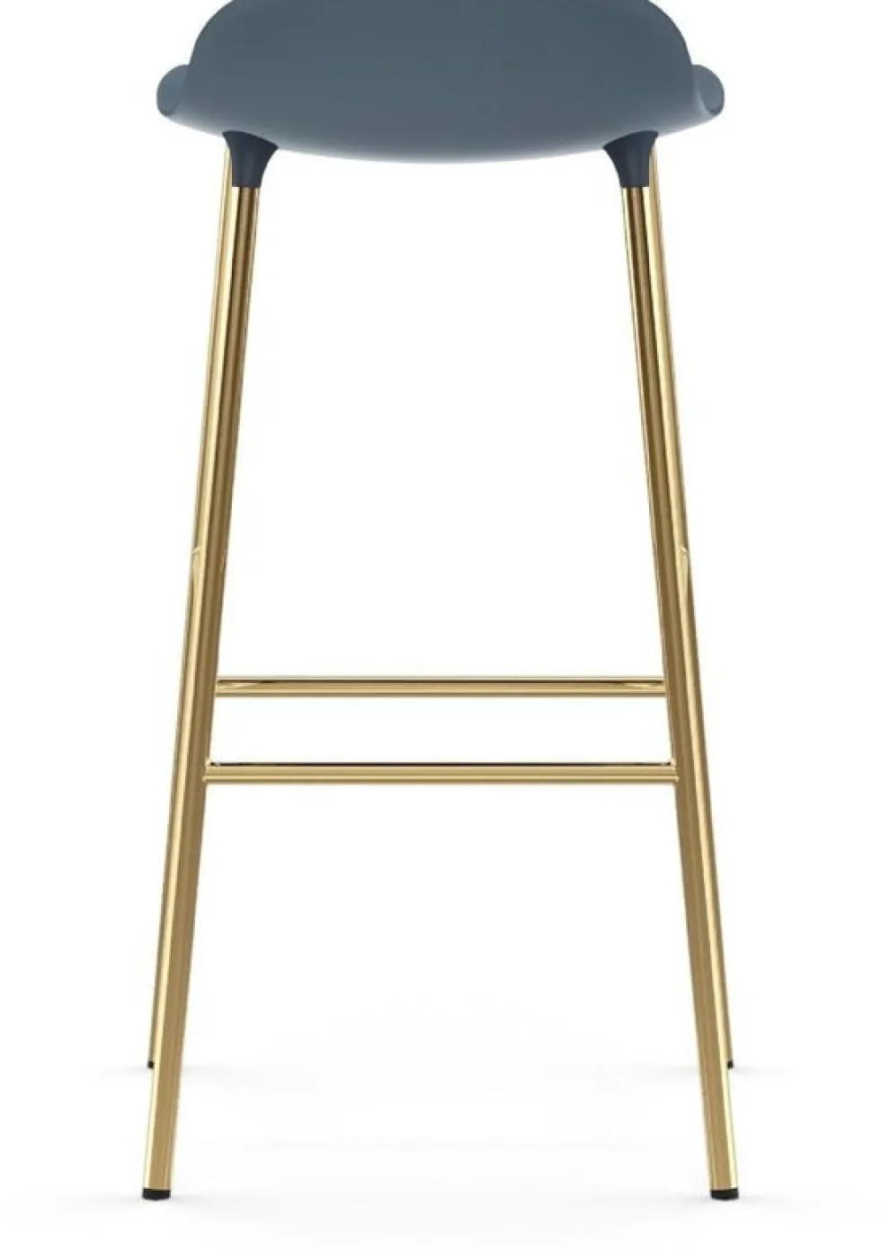 Tabouret de bar en laiton et pp bleu 75 cm Form - Normann Copenhagen