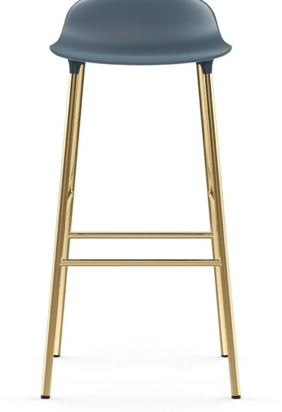 Tabouret de bar en laiton et pp bleu 75 cm Form - Normann Copenhagen