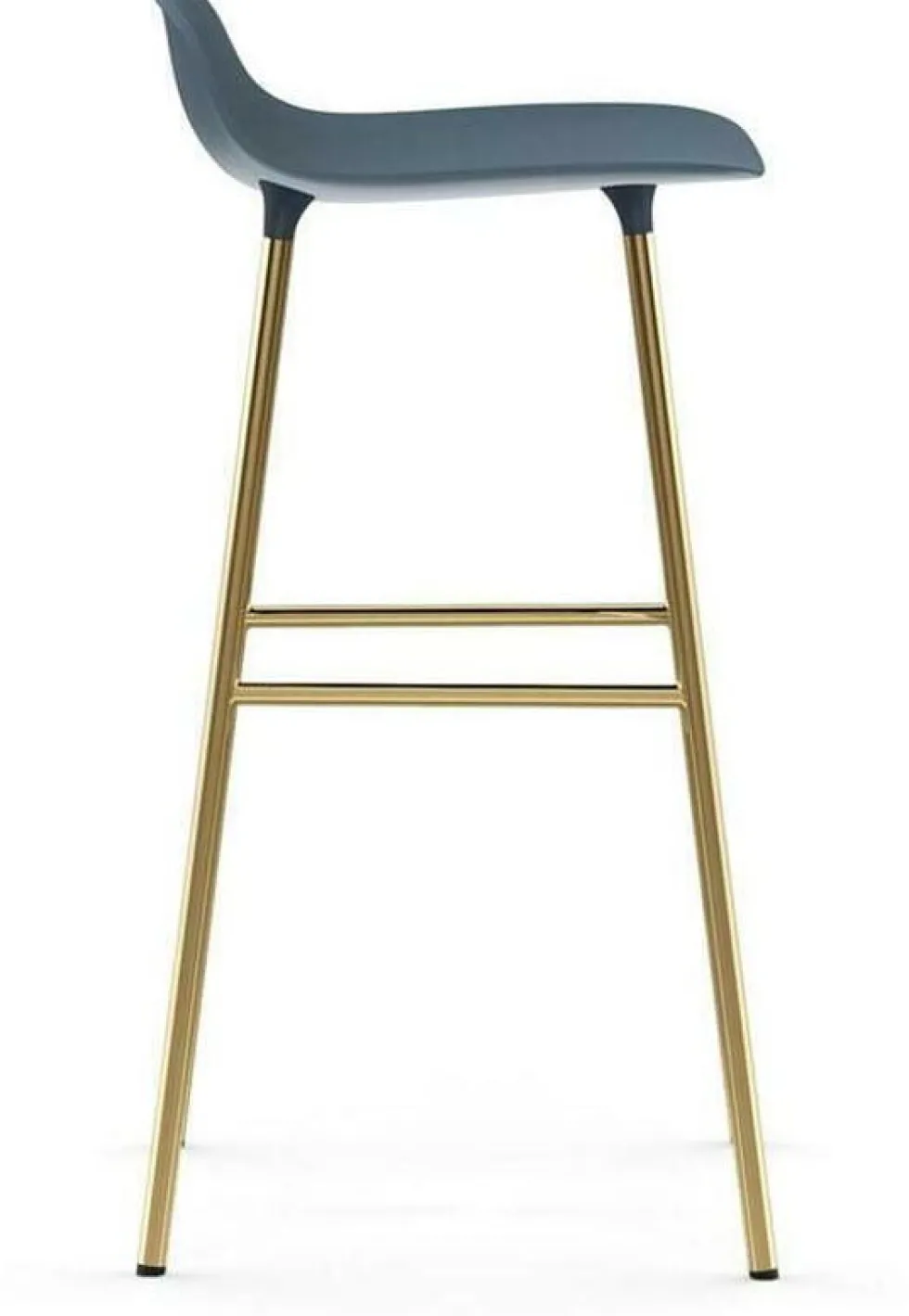 Tabouret de bar en laiton et pp bleu 75 cm Form - Normann Copenhagen