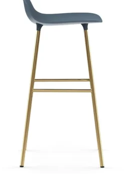 Tabouret de bar en laiton et pp bleu 75 cm Form - Normann Copenhagen