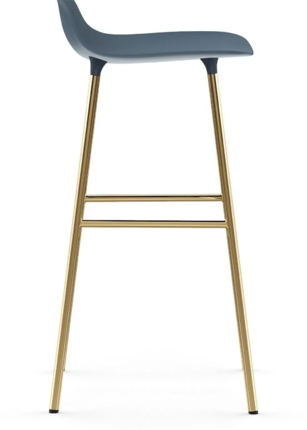 Tabouret de bar en laiton et pp bleu 75 cm Form - Normann Copenhagen