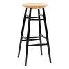 Tabouret de bar en liège clair et bois noir Drifted - Hem