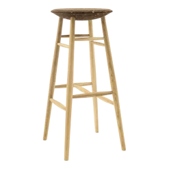 Tabouret de bar en liège foncé et bois naturel Drifted - Hem