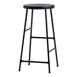 Tabouret de bar en métal et bois noir 65 cm Cornet - HAY