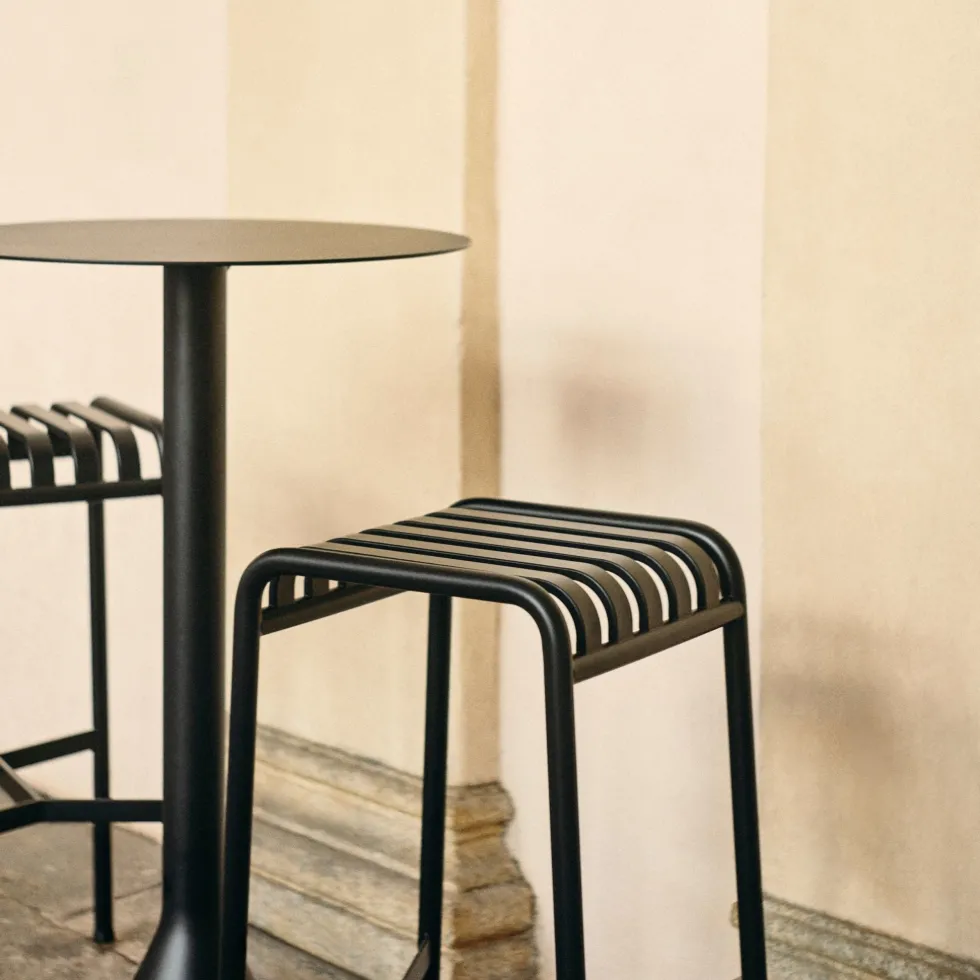 Tabouret de bar en métal gris Palissade - HAY