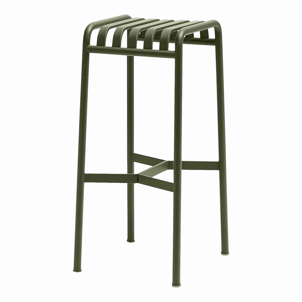 Tabouret de bar en métal olive Palissade - HAY