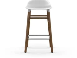 Tabouret de bar en noyer naturel et pp blanc 65 cm Form - Normann Copenhagen