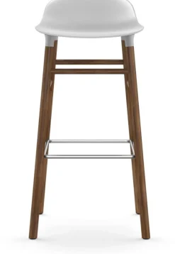 Tabouret de bar en noyer naturel et pp blanc 75 cm Form - Normann Copenhagen