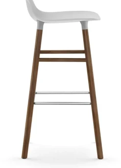 Tabouret de bar en noyer naturel et pp blanc 75 cm Form - Normann Copenhagen
