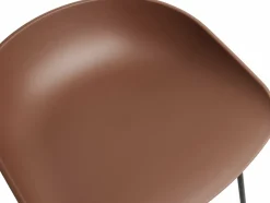 Tabouret de bar en plastique recyclé brique et pieds en acier noir 65 cm AAS 38 2.0 - HAY