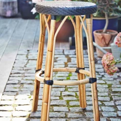 Tabouret de bar en rotin blanc 78 cm Simone - Sika Design