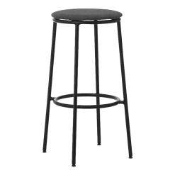 Tabouret de bar en tissu noir et acier noir 75 cm Circa MLF16 noir MLF16 - Normann Copenhagen
