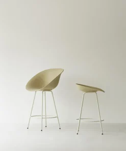 Tabouret de bar recyclable en chanvre et acier crème 75cm Mat - Normann Copenhagen
