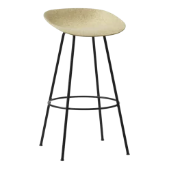 Tabouret de bar recyclable en chanvre et acier noir 75cm Mat - Normann Copenhagen