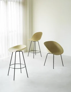 Tabouret de bar recyclable en chanvre et acier noir 75cm Mat - Normann Copenhagen