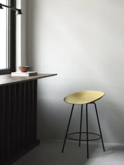 Tabouret de bar recyclable en chanvre et acier noir 65cm Mat - Normann Copenhagen