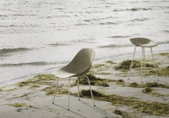 Tabouret de bar recyclable en herbes marines et acier crème 75cm Mat - Normann Copenhagen