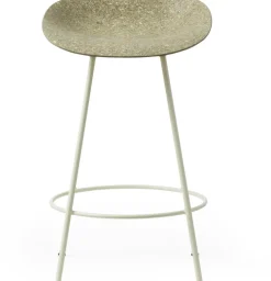 Tabouret de bar recyclable en herbes marines et acier crème 65cm Mat - Normann Copenhagen