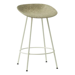 Tabouret de bar recyclable en herbes marines et acier crème 65cm Mat - Normann Copenhagen