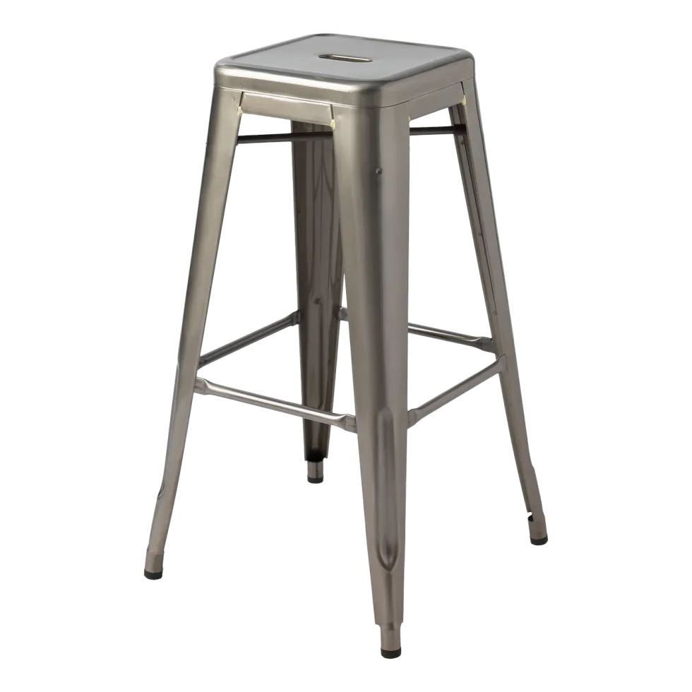 Tabouret en acier brut vernis 75cm - Tolix