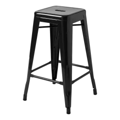 Tabouret en acier noir foncé 65cm - Tolix