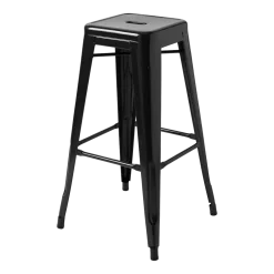 Tabouret en acier noir foncé 75cm - Tolix