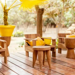 Tabouret en bois 41 cm Senofo - Pols Potten