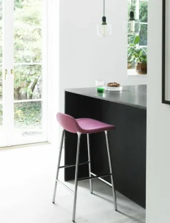 Tabouret en chrome et pp noir 65 cm Form - Normann Copenhagen