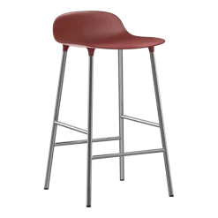 Tabouret en chrome et pp rouge 65 cm Form - Normann Copenhagen