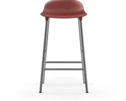 Tabouret en chrome et pp rouge 65 cm Form - Normann Copenhagen