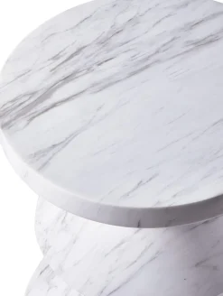 Tabouret en marbre blanc Zig Zag - Pols potten