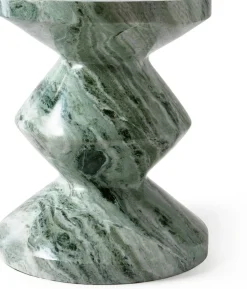 Tabouret en marbre vert Zig Zag - Pols potten