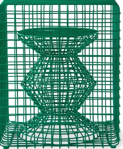 Tabouret en métal vert Zig zag - Pols potten