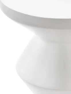 Tabouret extérieur en fibre de verre blanc Zig Zag - Pols potten