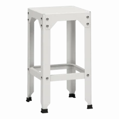 Tabouret haut en acier galvanisé blanc 63 cm Hegoa - Matière Grise