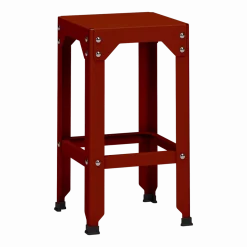 Tabouret haut en acier galvanisé terracotta 63 cm Hegoa - Matière Grise