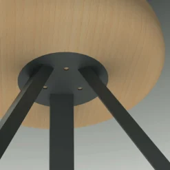 Tabouret haut en chêne et acier baby pink 75 cm Smack - Matière Grise