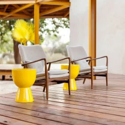 Tabouret jaune laqué Tip Tap - Pols Potten